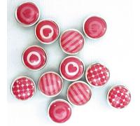 Magnet Époxy Mini Ø12mm Rose 12 Pièces