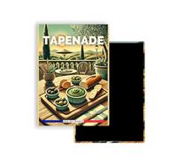 Magnet Frigo Ville Touristique de France Style Affiche rétro - 90 Modèles au Choix - Souvenirs Vacances - Aimant Réfrigérateur - Cadeau Original (Tapenade)