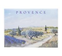 Magnet Grand Format de Provence, ''Petit Chemin aux lavandes et oliviers''. Reproduction d'une oeuvre d’Art de Claude Legrand