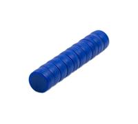 Magnetastico | 10 aimants puissants en néodyme avec revêtement de Protection| 12x6 mm| Couleur Bleu| Mini aimants Tableau magnétique aimant frigo Magnet Tableau Blanc petit aimant rond, aiment neodyme