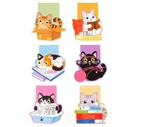 Magnetic Cat Bookmarks - Cute Clip Style Page Holders, Strong Grip Paper Marking System, Decorative Reading Accessories Set, Smooth Fold Safe Page Saver Design | Ideal School Library Study Desk
