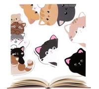 Magnetic Cat Bookmarks - Cute Clip Style Page Holders, Strong Grip Paper Marking System, Decorative Reading Accessories Set, Smooth Fold Safe Page Saver Design | Ideal School Library Study Desk