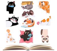 Magnetic Cat Bookmarks - Cute Clip Style Page Holders, Strong Grip Paper Marking System, Decorative Reading Accessories Set, Smooth Fold Safe Page Saver Design | Ideal School Library Study Desk
