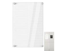 Magnetic Fridge Whiteboard - Clear Note Board 3-Markers, Magnet Whiteboard for Planning Notes, Wall Desk Kitchen Home, Chambre, Apartment Kids, Daily Organization Writing Display