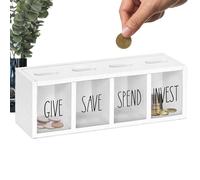 magnétique en bois avec ventouse pour économiser de l'argent liquide, alternative éducative style cochon pour | Récipient à économie mural pour garçons et filles