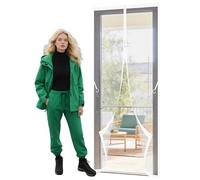 Magnétique Rideau de Porte 135 x 248 cm Différentes Tailles Moustiquaire Aimantée Sans Perçage, Fermeture Automatique pour de Balcon Chambre, Blanc