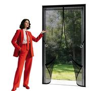 Magnétique Rideau de Porte 64 x 286 cm Ne Nécessite Aucun Perçage et Grâce Au Montage Facile Moustiquaire Porte Aimanté Anti Poussière pour Balcon, Cave et Terrasse, Noir