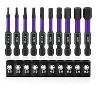 Magnétiques Embouts Visseuse Hexagonale 50mm Hex Tige Visseuse | 1/4" Embout Tournevis Hexagonale Tige Coffret Embout S2 Acier Visseuse Allen, Perceuses Sans Fil Perceuse Main, 10 Pièces