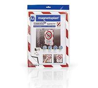 magnetoplan 1131346 Magnetofix Safety Cadre aimanté Lot de 5. A3 Rouge/Blanc