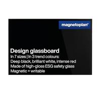magnetoplan 13402012 Tableau magnétique design en verre Noir profond 600 x 400 mm