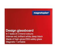 magnetoplan 13403006 - Tableau magnétique en verre design - 800 x 600 mm - Rouge intense