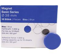 magnetoplan Aimant Basic Serie (Ø) 38 mm rond bleu 10 pc(s) 1863803