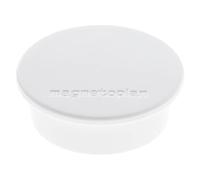 magnetoplan Aimant rond Discofix Ø 40 x 13 mm blanc – lot de 10 – force d'adhérence env. 2,2 kg