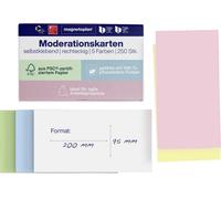 magnetoplan carte de modération trié par couleur rectangulaire 200 mm x 95 mm 250 pc(s)