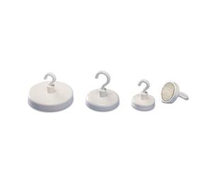 Magnetoplan Crochet magnétique (Ø) 36 mm rond, avec crochets blanc 1 pc(s) 52636