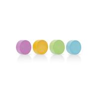 magnetoplan Design Magnets Wood Series Circle, 4 pièces, aimants premium en bois dans 4 couleurs pastel, ronds, certifiés FSC
