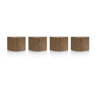 magnetoplan Design Magnets Wood Series Cube, 4 pièces, aimants premium en bois de noyer, rectangulaires, certifiés FSC
