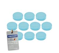 magnetoplan Ergo Aimants Medium, diamètre 30 x 8 mm, Lot de 10 Bleu Ciel