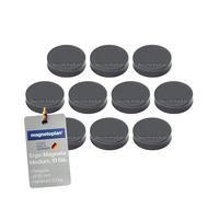 magnetoplan Aimants Ergo Medium, diamètre 30 x 8 mm – lot de 10, felsgrau