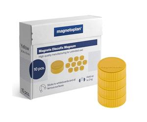 Magnetoplan Magnum Lot de 10 supports magnétiques 34 mm jaune