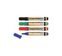 MAGNETOPLAN - marqueur pour chevalet de conférence et tableau,pointe ronde, vert, pour écrire sur les surfaces de tableauxblancs et de chevalets de