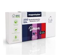 magnetoplan set de cartes de communication "Dawn", 20 x 10 cm, fiches vierges en 5 couleurs contrastées, 120 g/m², 250 pièces en papier FSC, emballage sans plastique