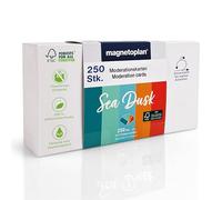 magnetoplan Set de cartes de communication "Sea Dusk", 20 x 10 cm, fiches vierges en 5 couleurs pastel, 120 g/m², 250 pièces en papier FSC, emballage sans plastique