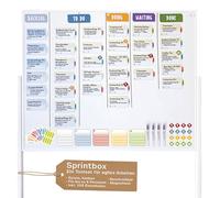 magnetoplan Sprintbox | Le kit d'outils pour le travail agile | Comprend 255 pièces | Contient tout ce dont votre équipe de projet a besoin pour se lancer dans Scrum ou Kanban | Utilisation immédiate