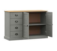 Magnifique Buffet avec tiroirs VIGO 113x40x75 cm gris bois massif de pin - design polyvalent - pour maison - Gris 29.65 kg 2026_8292