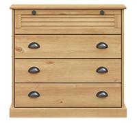 Magnifique Commode VIGO 80x40x76 cm bois massif de pin - design polyvalent - pour maison - Brun 23.05 kg 2026_136861