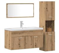 Magnifique Ensemble de meubles salle de bain 3 pcs - bois d'ingénierie - design polyvalent - pour maison - Brun 41.25 kg 2026_829334