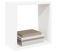 Magnifique Étagères cube murales 2 pcs - Blanc 30x15x30 cm - design polyvalent - pour maison - Blanc 4.62 kg 2026_984273