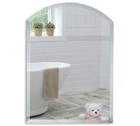 Magnifique Miroir de Salle de Bain Arrondi, Moderne et élégant, taillé en biseau, Mural 60cm x 45cm