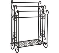 Magnifique porte-serviettes en métal couleur bronze de style provençal
