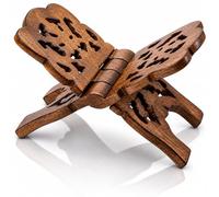 Magnifique support de livre de prière en bois fait à la main pour la rééducation des livres religieux saints pour la lecture libre de la Bible Coran Geeta Repose-livre pliable pour salon traditionnel