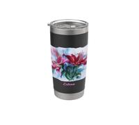 Magnifiques lys aquarelle rose et rouge Gobelet isotherme en acier inoxydable double paroi