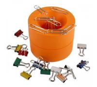 Magnosphere Distributeur de Trombones magnétique Disponible dans Vert, Bleu, Orange et Jaune, Couleur:Orange
