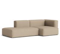 Mags Canapé 2,5 places Combination 3 avec accoudoir à droite Hay Tissu Maglia gris chaud - 5710441369196