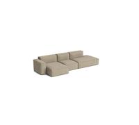 HAY Canapé Mags Soft Low Armrest 2.5 places combinaison 3 Linara beige. orienté à gauche. housse amovible