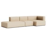 Mags Soft Canapé 3-places Combination 4 avec accoudoir à droite Hay Tissu Hallingdal 220 avec couture beige - 5710441374473