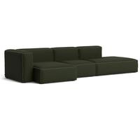 Mags Soft Canapé 3-places Combination 4 avec accoudoir à gauche Hay Tissu Maglia vert foncé avec couture beige - 5710441374909