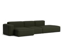 Mags Soft Canapé 3-places Combination 4 Low Armrest Accoudoir gauche Hay Tissu Maglia vert foncé avec couture beige - 5710441374923