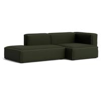 Mags Soft Sofa 2,5-places Combination 3 avec accoudoir à droite Hay tissu Maglia vert foncé avec point beige - 5710441373414
