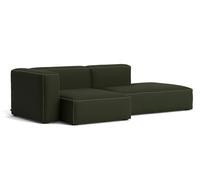 Mags Soft Sofa 2,5-places Combination 3 avec accoudoir à gauche Hay tissu Maglia vert foncé avec point beige - 5710441373407