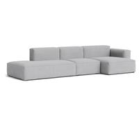 Mags Soft Sofa 3-places Combination 4 Low Armrest Accoudoir droit Hay Tissu Linara 443 avec couture beige - 5710441373964