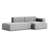 Mags Soft Sofa Low 2,5-places Combination 3 avec accoudoir à droite Hay Tissu Hallingdal 130 avec couture beige - 5710441373148