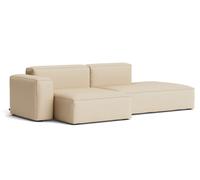 Mags Soft Sofa Low 2,5-places Combination 3 avec accoudoir à gauche Hay tissu Hallingdal 220 avec couture beige - 5710441373131