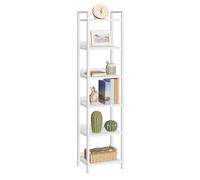 MAHANCRIS Bibliothèque à 6 Niveaux, Étagère sur Pieds pour Petit Espace, Rangement pour Salon, Chambre, Bureau, Balcon, Blanc ABKBW6601N1