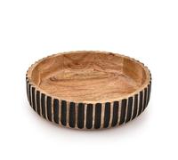 Mahasu Bol décoratif en bois de manguier pour décoration d'intérieur - Bol bio moderne pour décoration d'intérieur, bol à clés, bol à bonbons, bol à estomper (25,4 x 25,4 x 6,3 cm)