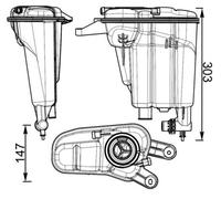 MAHLE CRT 95 000S Vase d'expansion, liquide de refroidissement pour AUDI